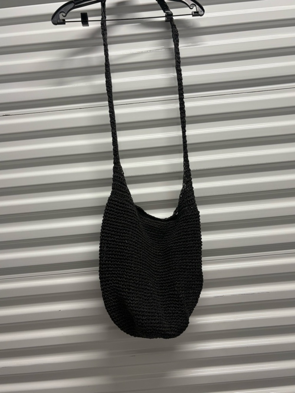 Black Knit Shoulder Purse Nice Style